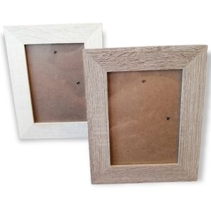 2 Pair Picture Frames Farmhouse Minimalist Holds 5" x 7" Photos